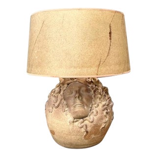 Vintage Original Studio Pottery Figural Lamp For Sale