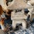 Vintage Matched Pair of Stone/Concrete Pagoda Garden Ornaments For Sale - Image 4 of 7