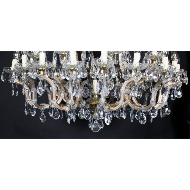 Antique English 41 Light Ballroom Crystal Chandeliers, 1920s, Set of 2 For Sale - Image 12 of 15