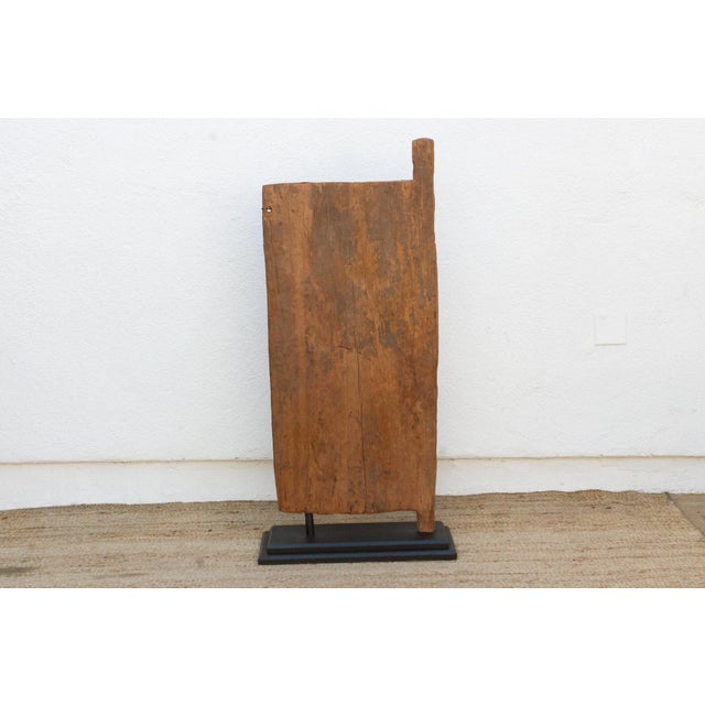 Wood Rustic Beautifully Carved Bandiagara Diamond Door For Sale - Image 7 of 8