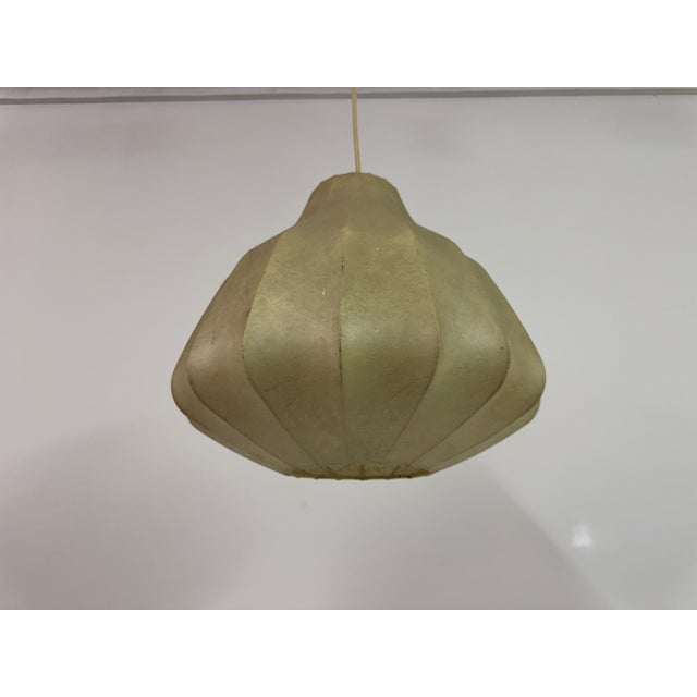 1960s Vintage Italian Bell-Shaped Cocoon Lamp Pendant, 1960s For Sale - Image 5 of 11