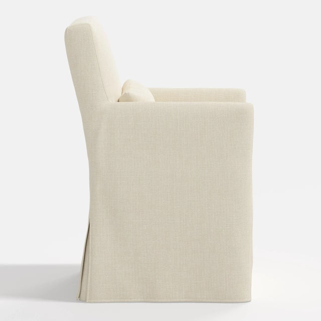 Not Yet Made - Made To Order Stoffer Home x Cloth & Company Lindy Slipcover Dining Arm Chair in Relaxed Linen Cream For Sale - Image 5 of 7