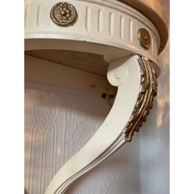 French 19th Century Louis XV Marble Demi-Lune Console For Sale - Image 3 of 13