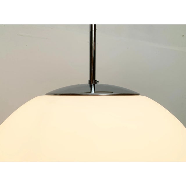 Vintage German Space Age Glass Ball Pendant Lamp from Limburg For Sale - Image 6 of 18