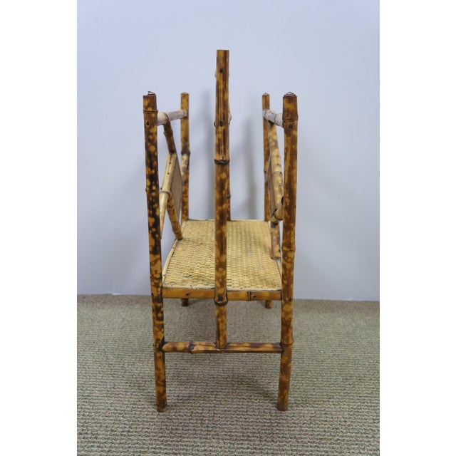 Antique Victorian Bamboo Divided Magazine Storage Rack 23" For Sale - Image 9 of 18