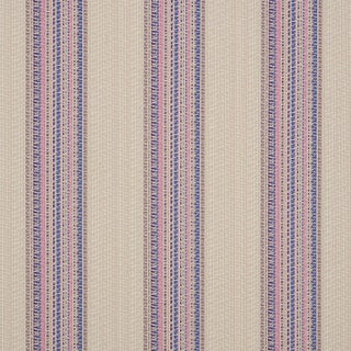 Schumacher Bendita Stripe Indoor/Outdoor Fabric in Lilac For Sale