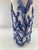 Ceramic Blue Coral on White Glazed Ceramic Vase For Sale - Image 7 of 9