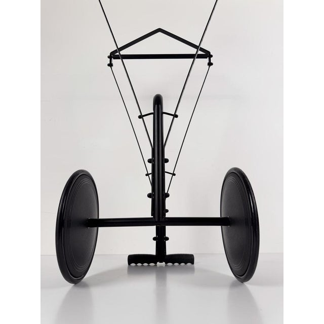 Italian Postmodern Valet Stand on Wheels in Enameled Iron, 1980s For Sale - Image 11 of 18