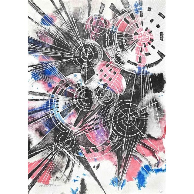 Umberto Mastroianni, Composition, Original Lithograph, 1980s For Sale - Image 3 of 3