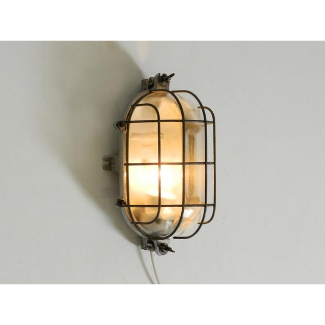 Metal Large Vintage Factory Lamp in Cast Aluminum and Glass, 1950s For Sale - Image 7 of 18