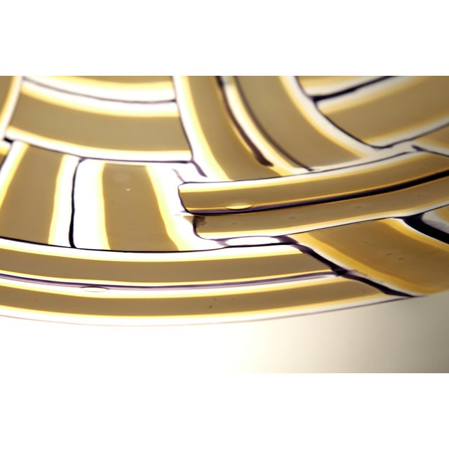 Large Amber Murano Incalmo Glass Ceiling Lamp from Barovier & Toso For Sale - Image 10 of 18