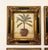 A stunning set of four vintage coastal lithographs depicting palms and tropical botanicals in soft olive, sepia, and ivory...