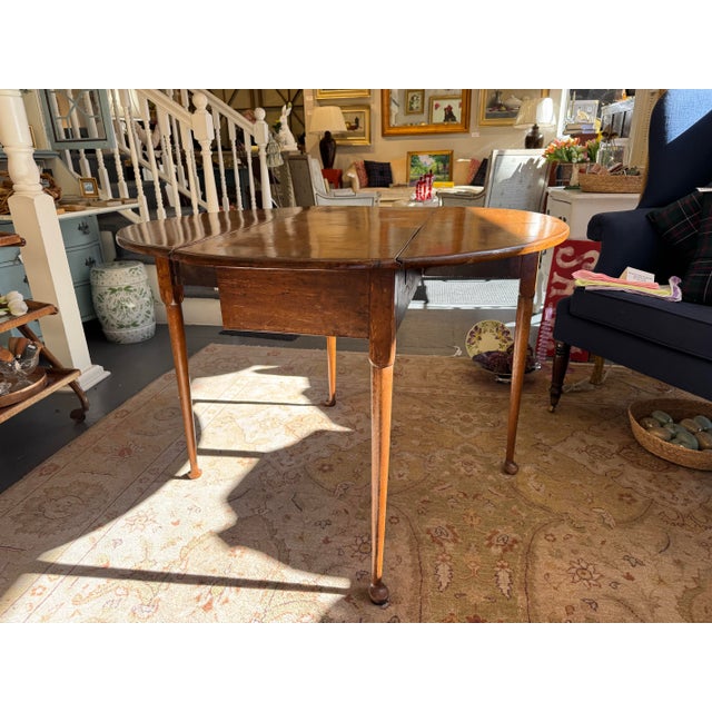 Brown Late 18th Century American Antique Drop Leaf Table For Sale - Image 8 of 9
