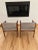 Midcentury Walnut Open Arm Chairs- A Pair For Sale - Image 4 of 10