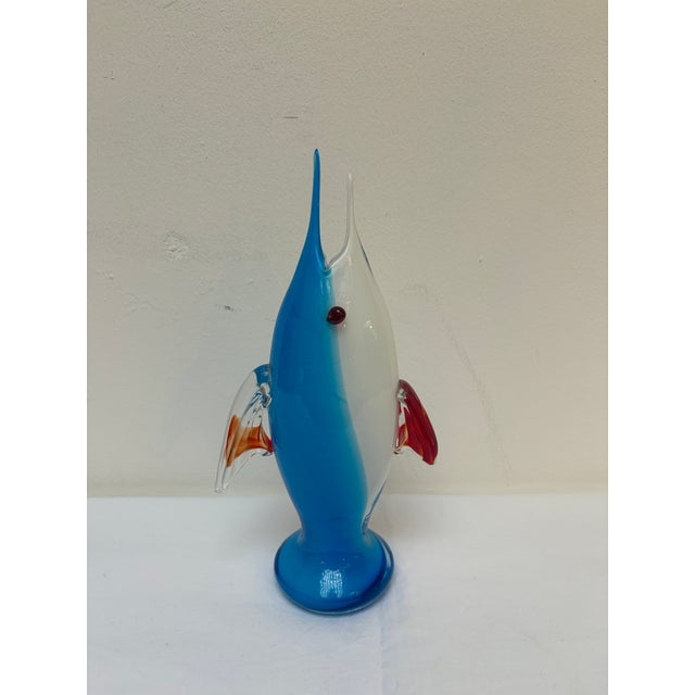 1960s Mid-Century Murano Sommerso Vase in the Shape of a Fish, 1960s For Sale - Image 5 of 8