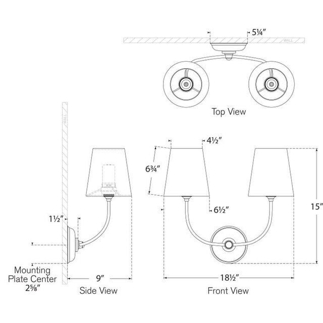 Thomas O'Brien for Visual Comfort Signature Vendome 16" Cordless Double Sconce in Hand-Rubbed Antique Brass with Linen Shades For Sale - Image 11 of 12