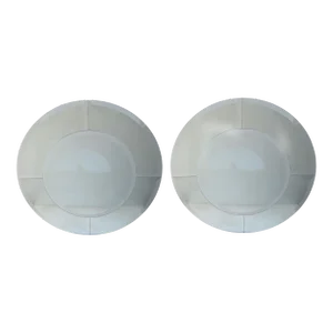 Karl Springer Style Saturn Wall Mirror Beveled Glass Panels Midcentury - A Pair