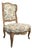 Louis XV Style Longue Chair in Wood with Floral Fabric For Sale
