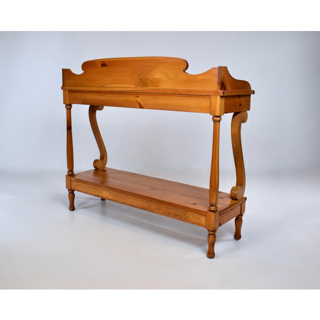 Wood Lane Museum of American Folk Art, Authentic Reproduction Pine Console Table For Sale - Image 7 of 16