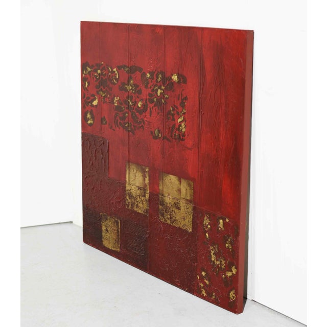 Stunning contemporary abstract original oil painting with Gold Leaf accents. Vintage artwork in excellent condition. No...