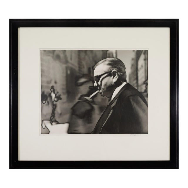 Michael Spano - Man With Cigar, 1986 Signed Solarized Gelatin Silver 2/25 For Sale