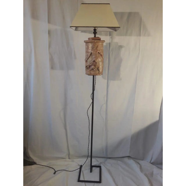 1940s Vintage Terracotta Floor Lamp For Sale - Image 5 of 5