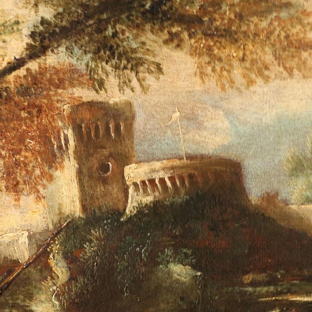 After A. Peruzzini, Landscape, Oil on Canvas, 1700, Framed For Sale - Image 5 of 11