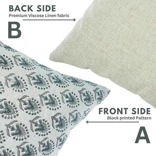 Not Yet Made - Made To Order Fabdivine Handcrafted Pillow Cover 26x26Inch Block Print - Gurukul For Sale - Image 5 of 5