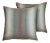 22" X 22" Clarke and Clarke Diamante Aqua Pillows, Pair For Sale