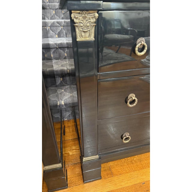 Late 19th Century Ebonized Regency Chests of Drawers/Nightstands (A Pair) For Sale - Image 12 of 12