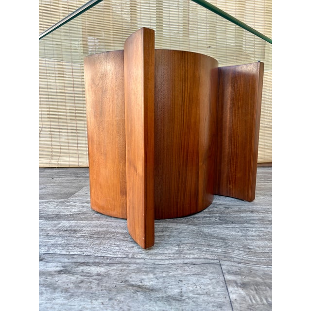 Mid- Century Modern Scandinavian-Style Bent Wood Side Tables With Glass Tops. Circa 1960s For Sale - Image 10 of 18