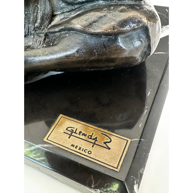 Glenda Hecksher's "Marta" Bronze Figure Indigenous Woman & Baby Statue For Sale - Image 14 of 17