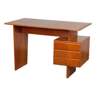 Vintage Wooden Desk by Bohumil Landsman, 1970 For Sale