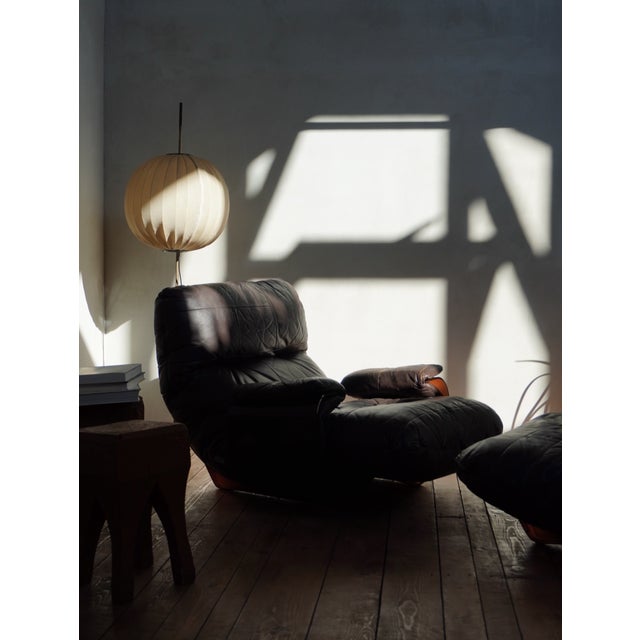 Set of Vintage Lounge Chair and Ottoman by Michel Ducaroy for Ligne Roset, 1970 For Sale - Image 6 of 18