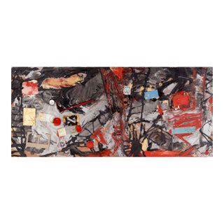 Assemblage #2 (The Letter E, Glass Slides, and Stamps) by Michael Pauker For Sale