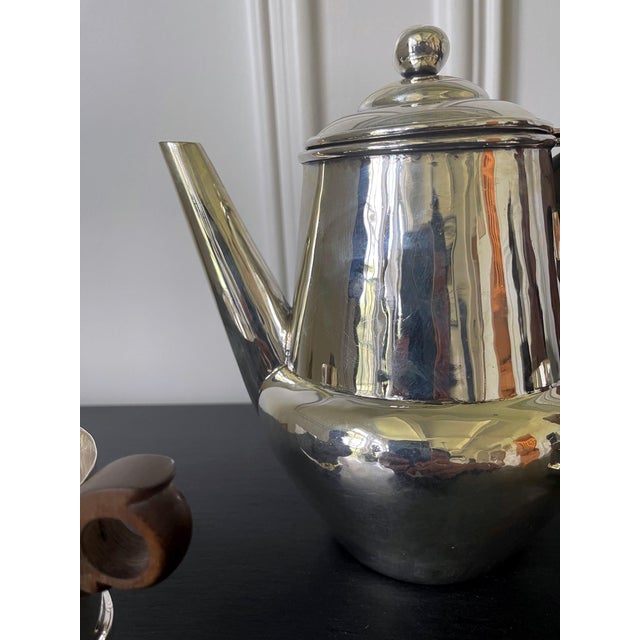 1940s Mexican Sterling Silver Coffee Tea Set William Spratling - Set of 3 For Sale - Image 10 of 18