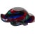 Red Murano Vintage Red Black Blue Aqua Swirl Design Italian Art Glass Flower Shaped Ashtray Bowl For Sale - Image 8 of 8