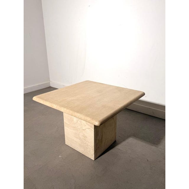 Vintage Travertine Side Table For Sale - Image 5 of 5
