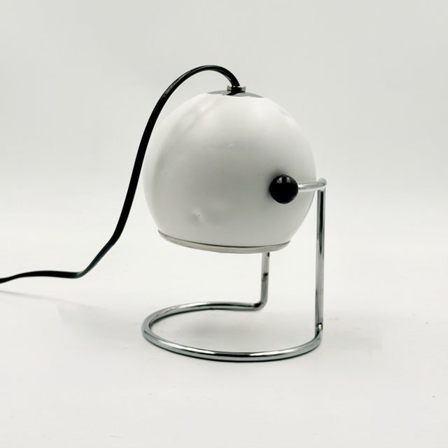 Mid-Century Modern Italian Space Age Chrome Eyeball Desk Lamp from Targetti, 1970s For Sale - Image 3 of 18