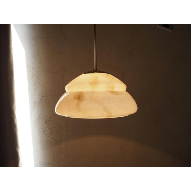 Mid-Century Glass Chandelier attributed to Stefan Tabery, Bohemia, 1960s For Sale - Image 9 of 11