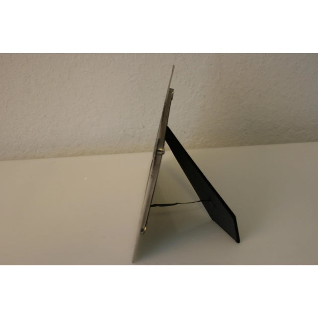 2000 - 2009 Vintage Michael Aram Handcrafted Forest Leaf Collection 5 X 7 Nickel Photo Frame For Sale - Image 5 of 11