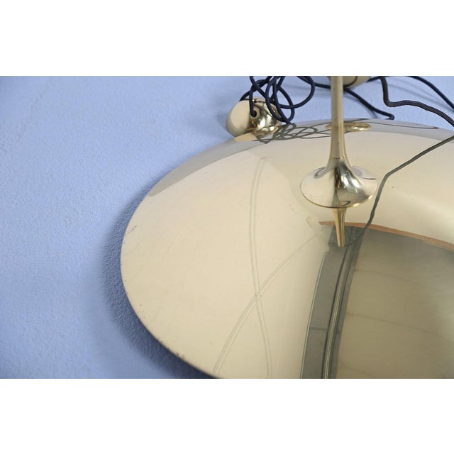 Mid-Century Modern Onos 55 Pendant Lamp with Counterweight in Polished Brass by Florian Schulz, 1970s For Sale - Image 3 of 12