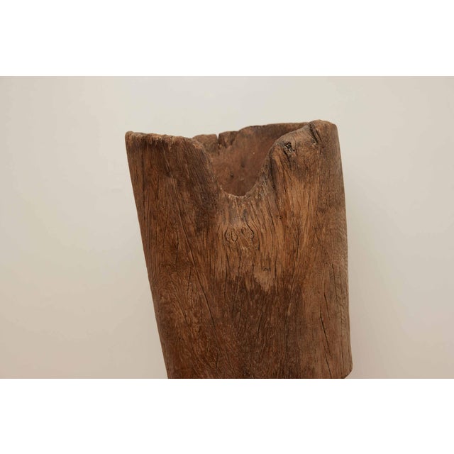 Mid-Century Modern Medium 19th Century European Wood Mortar For Sale - Image 3 of 11