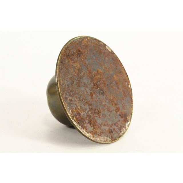 1920-30's Art Deco Brass Capstan Inkwell With Spring Lid For Sale - Image 13 of 14