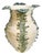 Vintage Italian Earthenware Vase With Stylized Peacock Feather Design For Sale