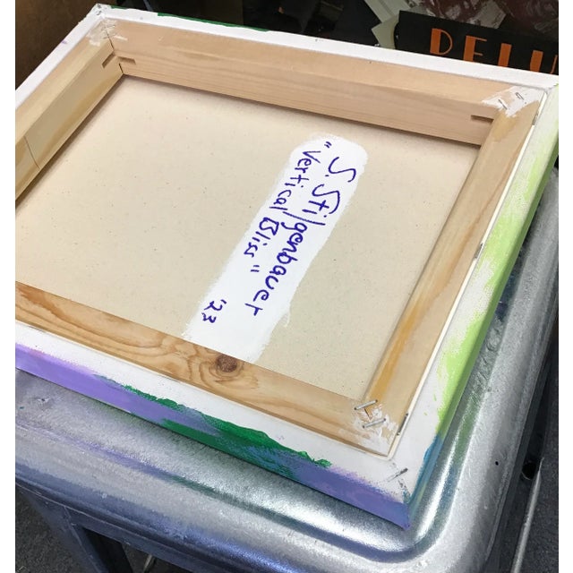 Contemporary “Vertical Bliss” Original Abstract Painting on Stretched Canvas by Stephen Stilgenbauer For Sale - Image 3 of 3