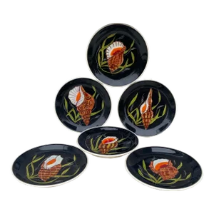 Butter Pats Henriot Quimper, Circa 1930-Set of 6