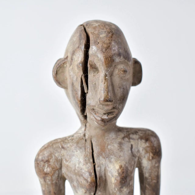 Early 20th Century Kongo Double Sided Male and Female Wood Figure For Sale - Image 4 of 13