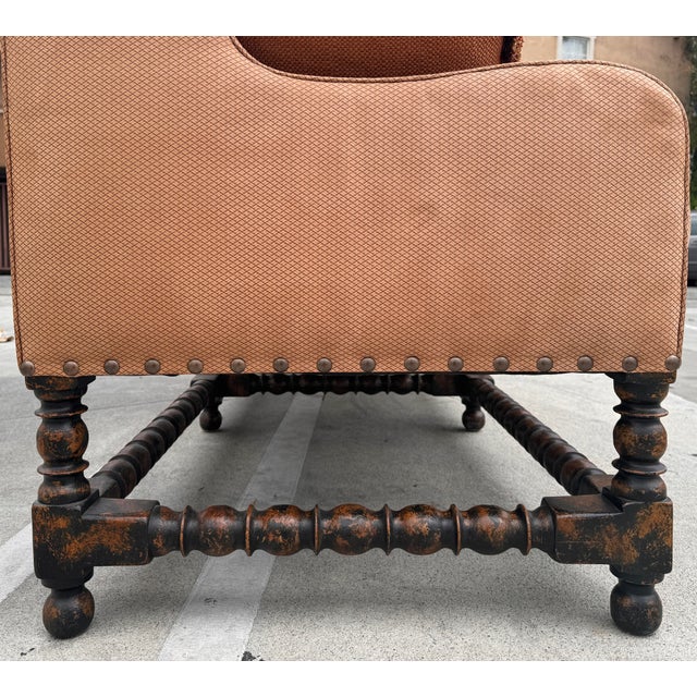 Charles Pollock for William Switzer Jacobean Sofa Settee For Sale In Los Angeles - Image 6 of 8