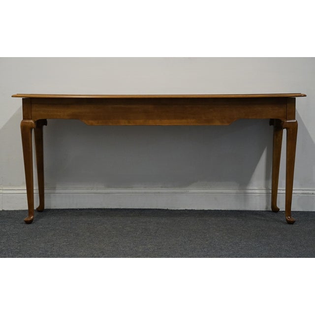 Ethan Allen Heirloom Nutmeg Maple Colonial Early American 60" Accent Console Sofa Table 10-9044 For Sale - Image 11 of 12